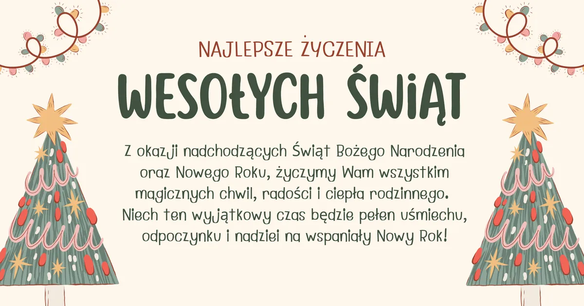 Wesołych Świąt Bożego Narodzenia!